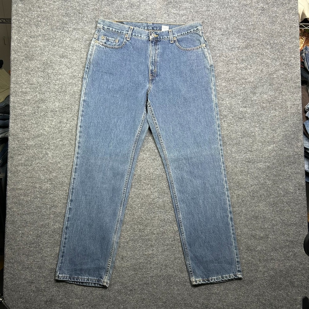 Levi's 505 Straight Leg Jeans Womens 16 Blue Denim Regular Fit Classic - 35X30.5